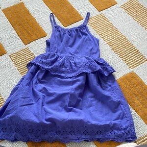 Gap ultra Violet/blue cotton eyelet dress size girls 8
